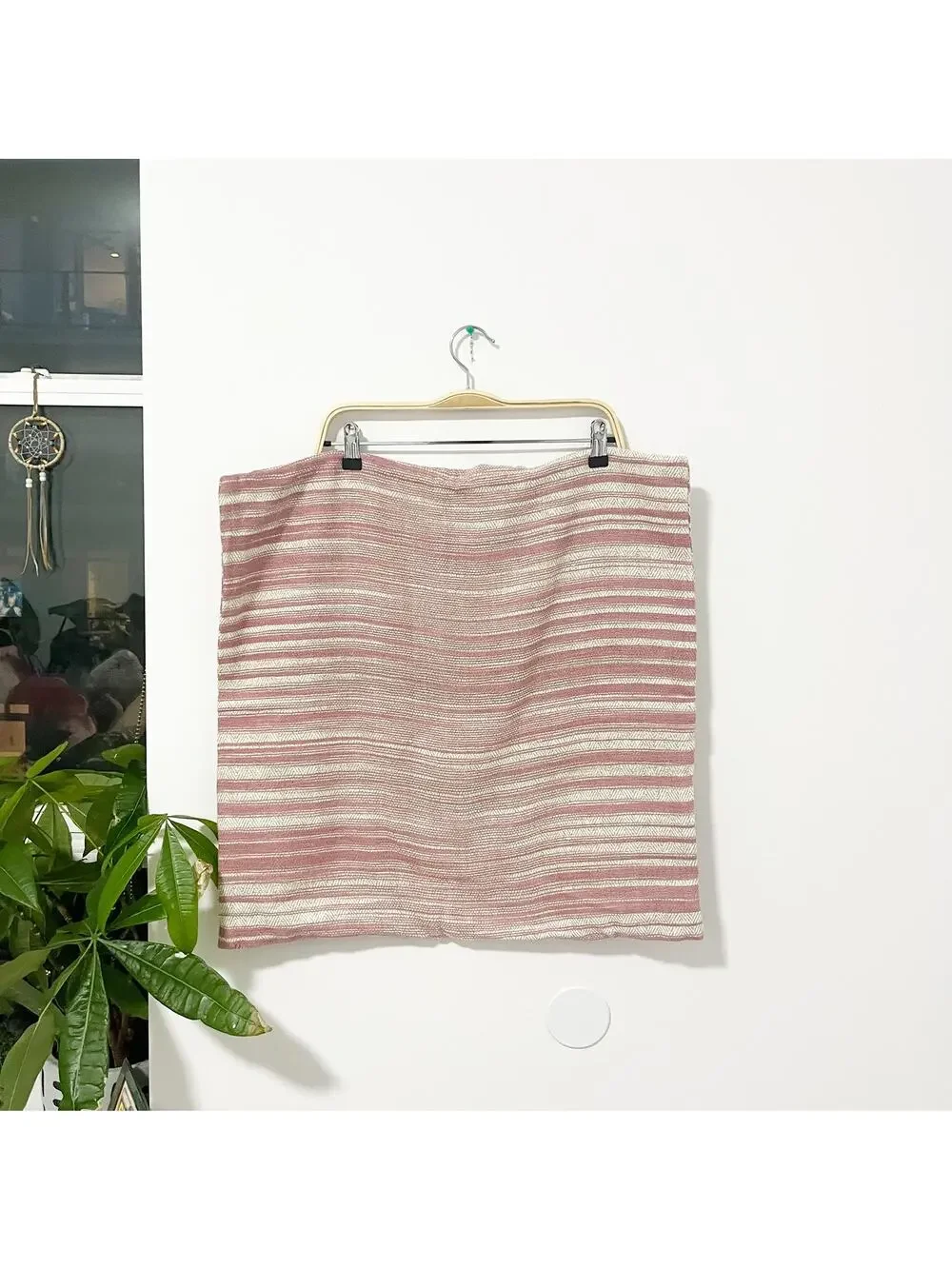 West Elm Pink Woven Sham Pillow Cover
